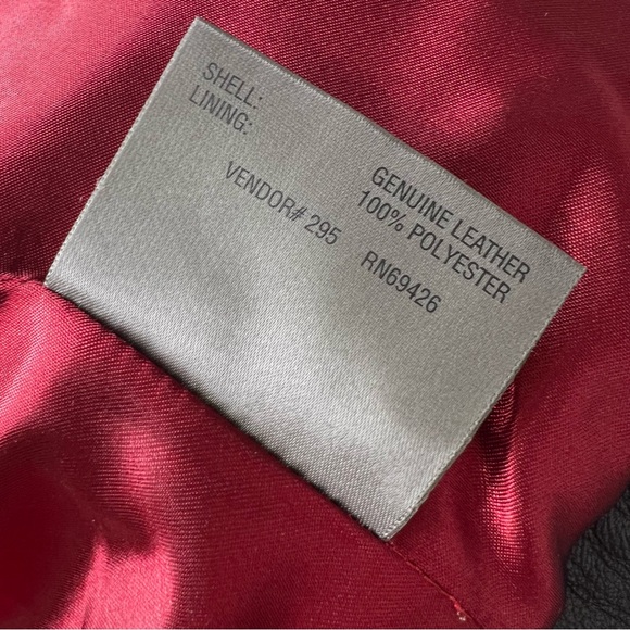 Street Legal Black Leather Full Zip Tassel Motorcycle Racer Biker Jacket Sz S - Picture 10 of 11